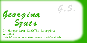 georgina szuts business card